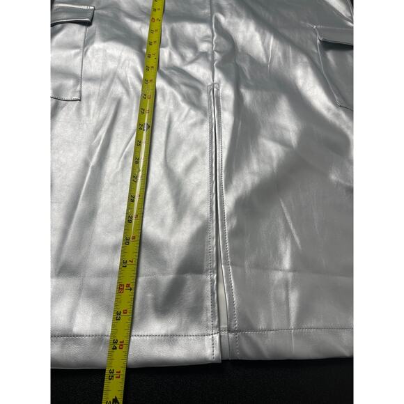 NWT Soho Apparel Women's Silver Cargo Chic Preppy Street Wear Maxi Skirt XL - Picture 10 of 11